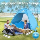 Pop Up strand sátor automata hordozható napvédő, 2-3 személyes, UPF 50+ UV védelem - outlet termék