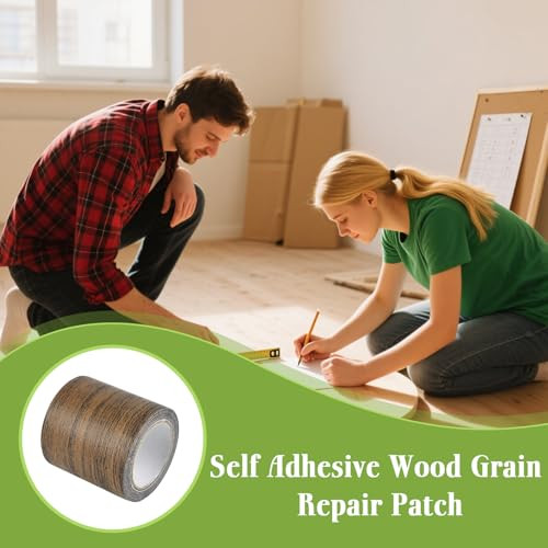 SEIWEI javítószalag, faerezet mintás padlószalag, öntapadós szigetelőszalag, vízálló - outlet termék