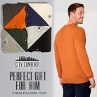 CityComfort férfi pulóver kerek vagy V nyakkal - outlet termék