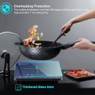 AMZCHEF indukciós főzőlap 1 lapos ultravékony, 20 hőfok, 20 teljesítmény, 2000 W, 3 - outlet termék