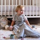 Tommee Tippee baba hálózsák, 6-18 hó, 0.2 TOG puha pamut, szürke - outlet termék
