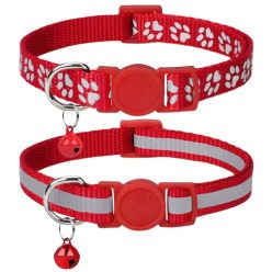   Taglory macskanyakörv csengővel és biztonsági kioldóval, állítható 15-20 cm, piros - outlet termék