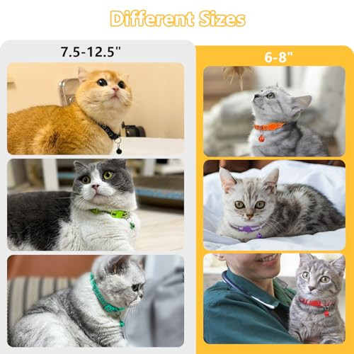 Taglory macskanyakörv csengővel és biztonsági kioldóval, állítható 15-20 cm, piros - outlet termék