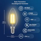 FLSNT E14 LED izzó 5,5W 6 darabos, meleg fehér - outlet termék
