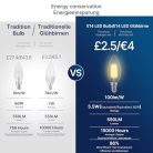 FLSNT E14 LED izzó 5,5W 6 darabos, meleg fehér - outlet termék