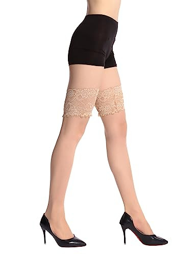 ZIHUA combfix harisnya nőknek, csúszásgátló szilikon, csipkés felső, 20 denes női - outlet termék