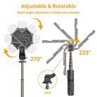 Bastone selfie állvány töltőfénnyel, 4 az 1-ben okostelefon állvány vezeték nélküli - outlet termék