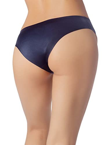 iB-iP női bugyi selymes légáteresztő alsónemű alacsony derekú méret: 16, tengerészkék - outlet termék