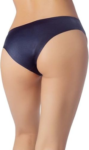 iB-iP női bugyi, selymes, légáteresztő, alacsony derekú méret: 16, tengerészkék - outlet termék