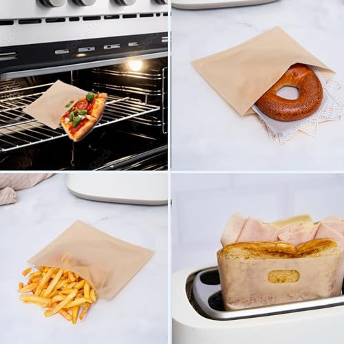 RANJI® 15x újrahasználható szendvicszsákok pirítóhoz, grillhez és mikrohullámúhoz - outlet termék