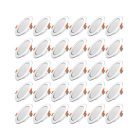 30 db LED süllyesztett mennyezeti lámpa, 5W meleg fehér fény 2700K, kerek - outlet termék