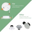 30 db LED süllyesztett mennyezeti lámpa, 5W meleg fehér fény 2700K, kerek - outlet termék