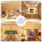 30 db LED süllyesztett mennyezeti lámpa, 5W meleg fehér fény 2700K, kerek - outlet termék