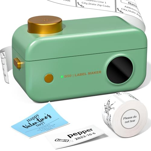 Phomemo D50 öntapadós címkenyomtató, Bluetooth címkekészítő, 20 mm - 24 mm - outlet termék
