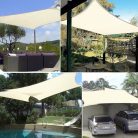 Dripex napvitorla készlet rögzítőkötelekkel 5 x 7 m, vízlepergető poliészter, 95% - outlet termék