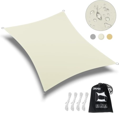 Dripex napvitorla készlet rögzítőkötelekkel 5 x 7 m, vízlepergető poliészter, 95% - outlet termék