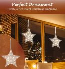 Lewondr 11.8 hüvelykes csillag alakú dekoratív függő dísz elemes, vasdrót LED - outlet termék