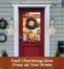 Lewondr 11.8 hüvelykes csillag alakú dekoratív függő dísz elemes, vasdrót LED - outlet termék