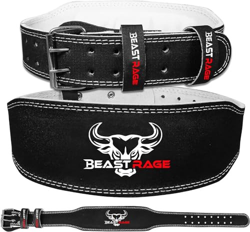 BEAST RAGE súlyemelő öv bőr 10 állítható lyuk 4" párnázott - outlet termék