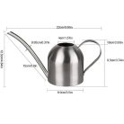 AKOGD 500 ml locsolókanna rozsdamentes acél, hosszú kiöntő, kényelmes fogantyú - outlet termék