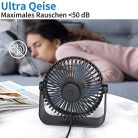 TriPole USB asztali ventilátor, 3 sebességes, mini asztali ventilátor, 360°-os - outlet termék