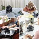 TriPole USB asztali ventilátor, 3 sebességes, mini asztali ventilátor, 360°-os - outlet termék