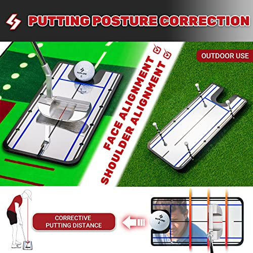 SAPLIZE Golf Putting Mat, Bundle A pályakövetés, több edzésmód vagy Bundle B két - outlet termék