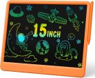 GIGART LCD író tábla gyerekeknek, 15 hüvelykes színes képernyő narancssárga - outlet termék