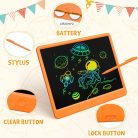 GIGART LCD író tábla gyerekeknek, 15 hüvelykes színes képernyő narancssárga - outlet termék