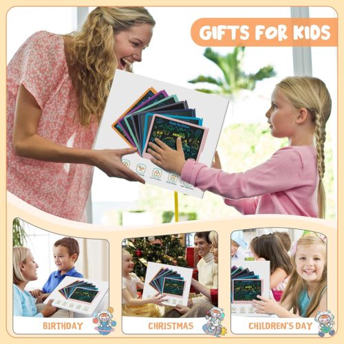 GIGART LCD író tábla gyerekeknek, 15 hüvelykes színes képernyő narancssárga - outlet termék