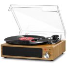 FYDEE vinyl lemezjátszó beépített sztereó hangszóróval, 3-sebességes 33/45/78 RPM - outlet termék