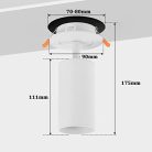 Yafido 2 darabos led mennyezeti lámpa fehér, 1 égős, forgatható 360°, GU10 - outlet termék