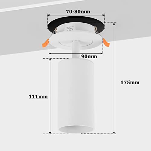 Yafido 2 darabos led mennyezeti lámpa fehér, 1 égős, forgatható 360°, GU10 - outlet termék
