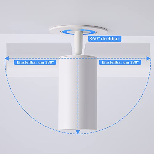 Yafido 2 darabos led mennyezeti lámpa fehér, 1 égős, forgatható 360°, GU10 - outlet termék