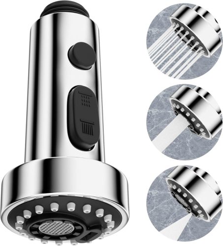 3 funkciós konyhai csapfej csere króm - outlet termék