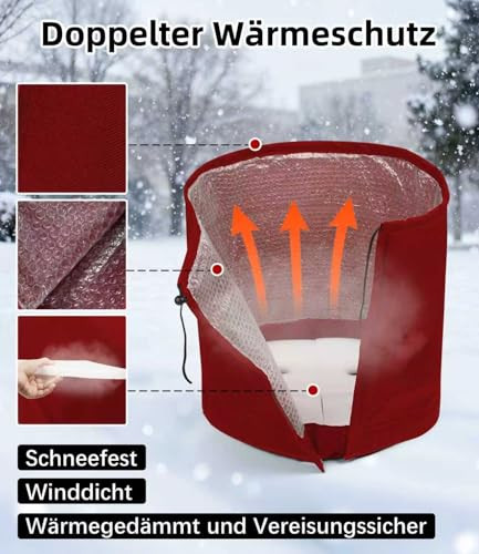 DEWUR hővédő edény növényekhez dupla szigetelés, téli védelem fagy és nedvesség - outlet termék