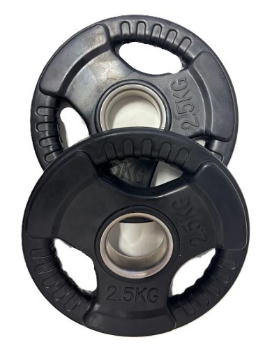 PhysKcal olimpiai súlytárcsák gumírozott bevonattal 2,5 kg, tri-fogantyúk - outlet termék