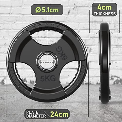 PhysKcal olimpiai súlytárcsák gumírozott bevonattal 2,5 kg, tri-fogantyúk - outlet termék