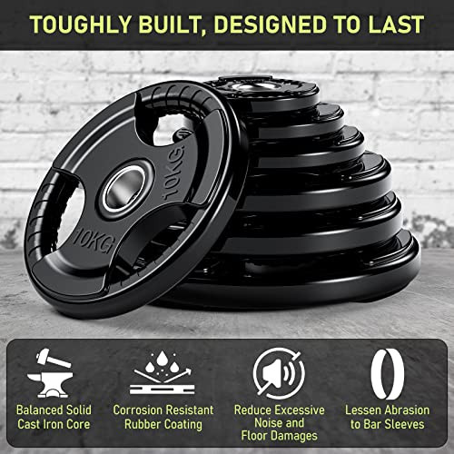 PhysKcal olimpiai súlytárcsák gumírozott bevonattal 2,5 kg, tri-fogantyúk - outlet termék