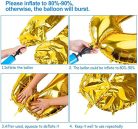 40 hüvelykes óriás arany betű fólia lufi X - outlet termék