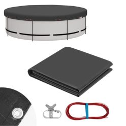   WOLTU kerek medencetakaró, 560 cm átmérő, vízálló, napenergiás ponyva medencéhez - outlet termék