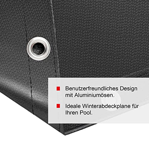 WOLTU kerek medencetakaró, 560 cm átmérő, vízálló, napenergiás ponyva medencéhez - outlet termék