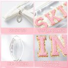 SKIN átlátszó kozmetikai táska cipzárral fehér rózsaszín - outlet termék