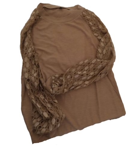 DEARCASE női hosszú ujjú póló barna S - outlet termék