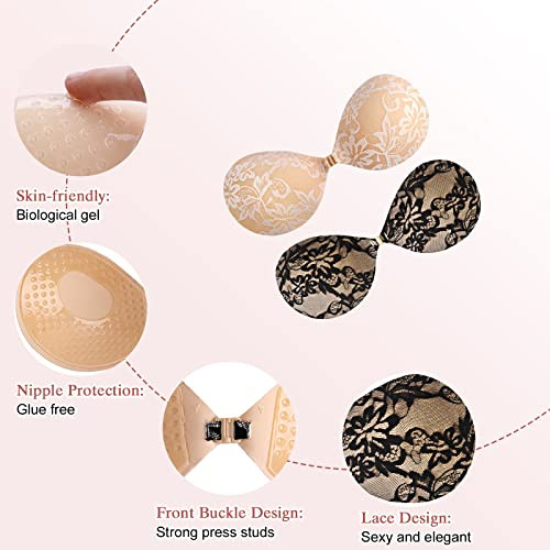 Voxshe öntapadós melltartó, 2 darabos ragasztós, hát nélküli, pánt nélküli, csipkés - outlet termék