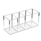 FFowcye akril tolltartó és sminkecset tartó - 4 rekeszes átlátszó ceruzatartó - outlet termék