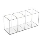 FFowcye akril tolltartó és sminkecset tartó - 4 rekeszes átlátszó ceruzatartó - outlet termék