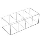 FFowcye akril tolltartó és sminkecset tartó - 4 rekeszes átlátszó ceruzatartó - outlet termék