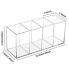 FFowcye akril tolltartó és sminkecset tartó - 4 rekeszes átlátszó ceruzatartó - outlet termék