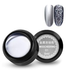 Hacaus 8 ml-es fémes körömlakk ezüst 01 - outlet termék